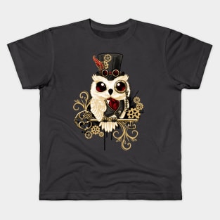 Steampunk owl Kids T-Shirt